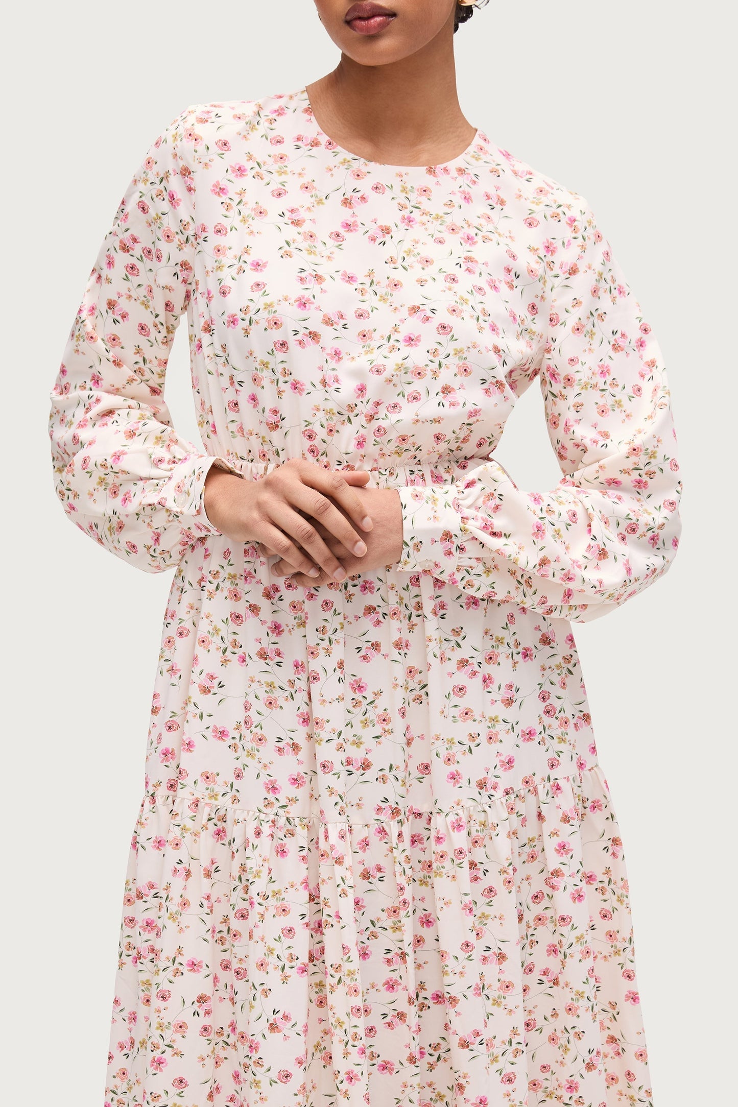 Floral Printed Tiered Maxi Dress