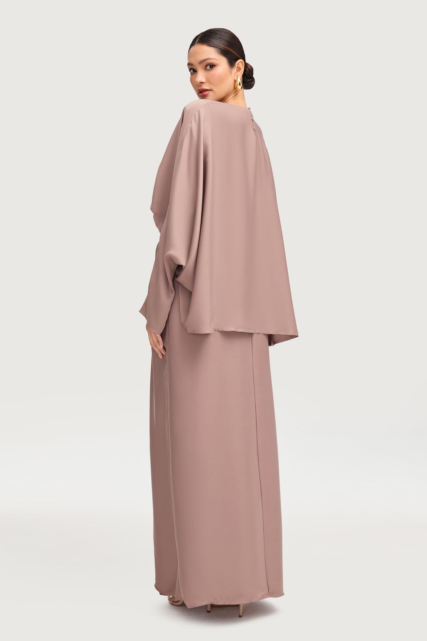 Maleeka Drape Maxi Dress - Truffle