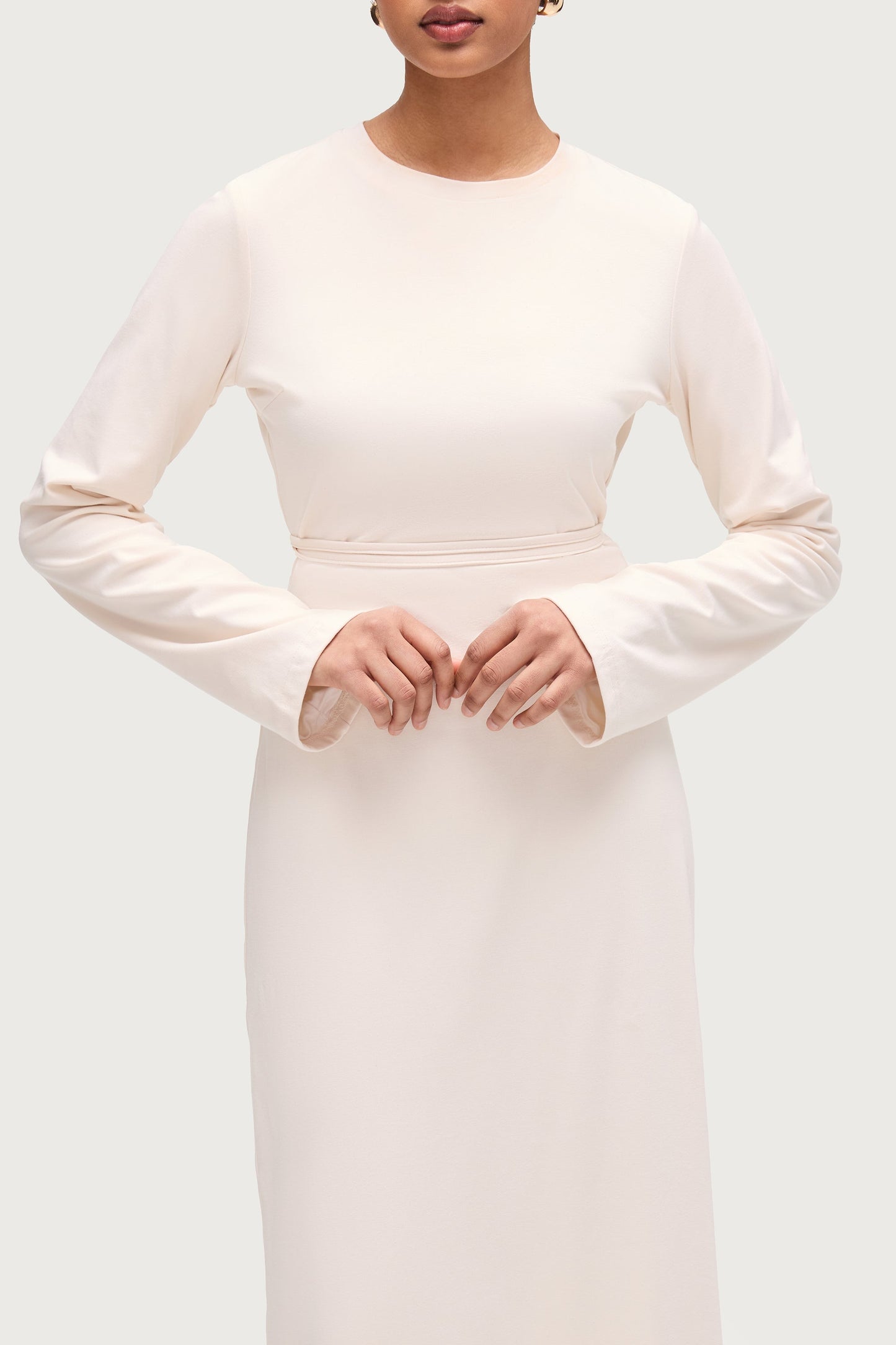 Ribbed Cotton Maxi Dress - Off White