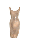 Riza Sleeveless Diamond Midi Dress	