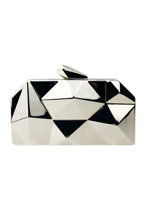 Ada Geometry Glossy Clutch	