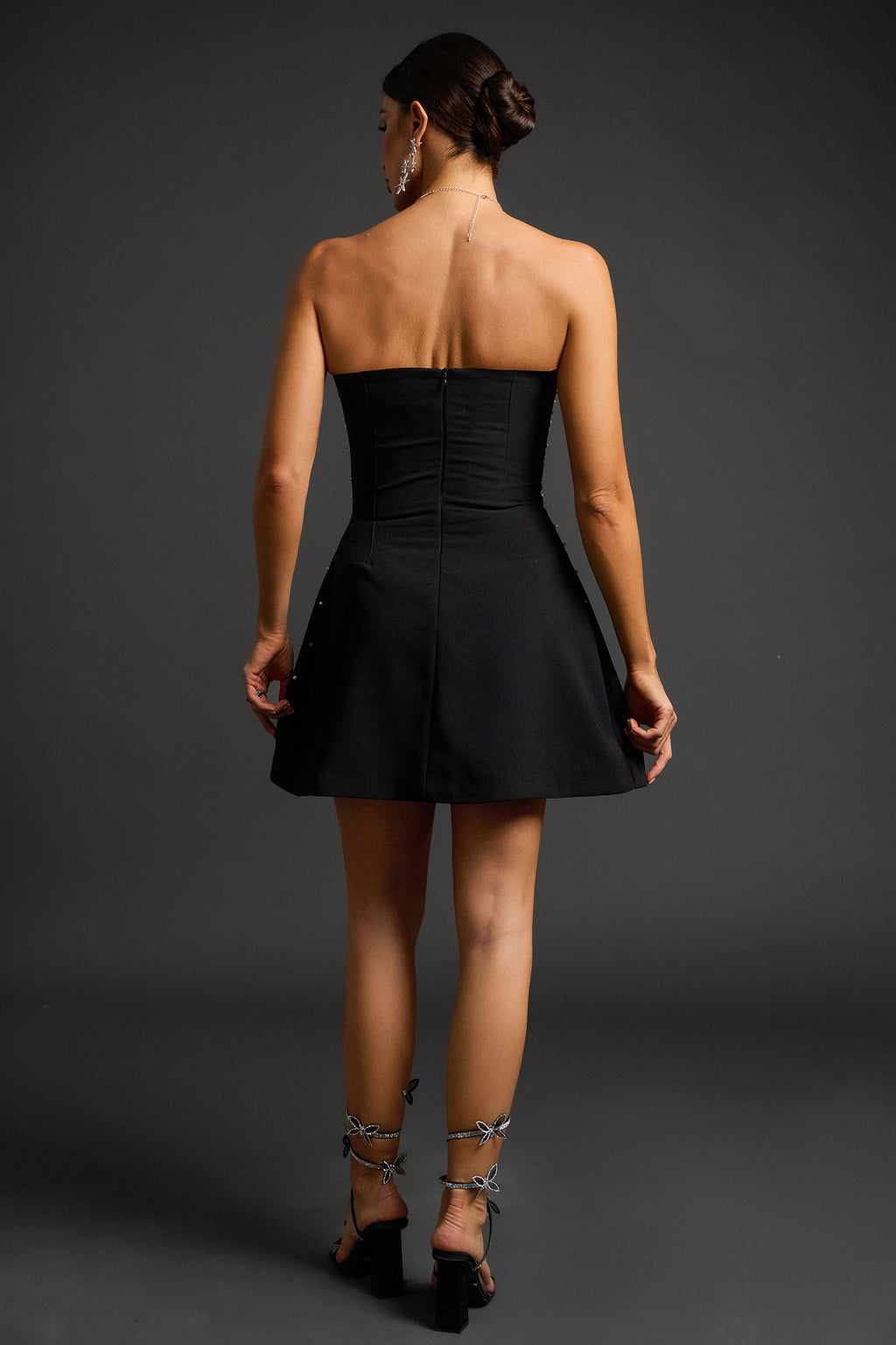 Mavis Strapless Diamond Mini Dress	