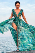 Yoland Printed Embellished Maxi Dress	