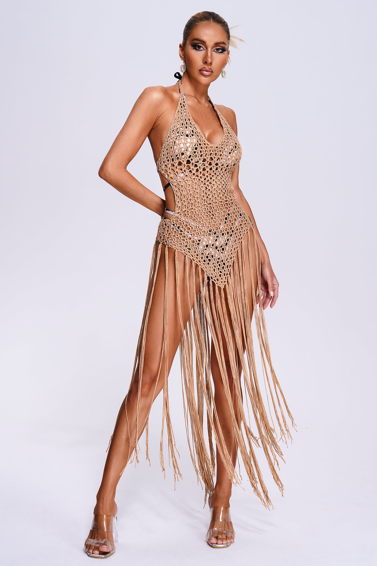 Tesare Tassel Weave Midi Dress	
