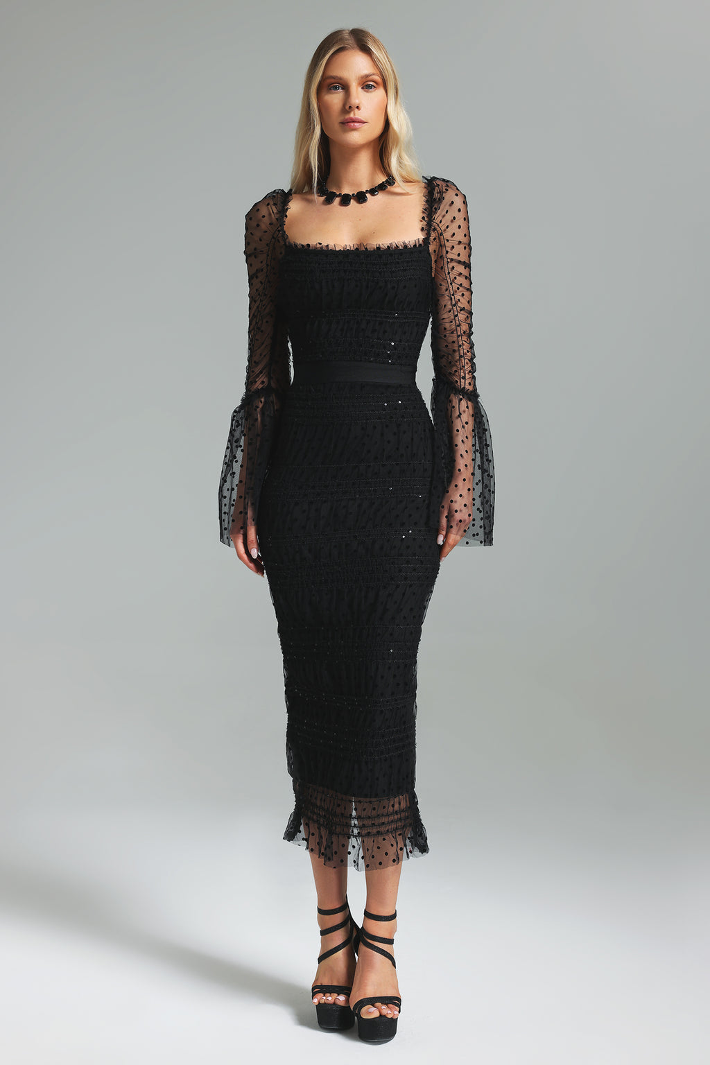 Crana Mesh Midi Dress	