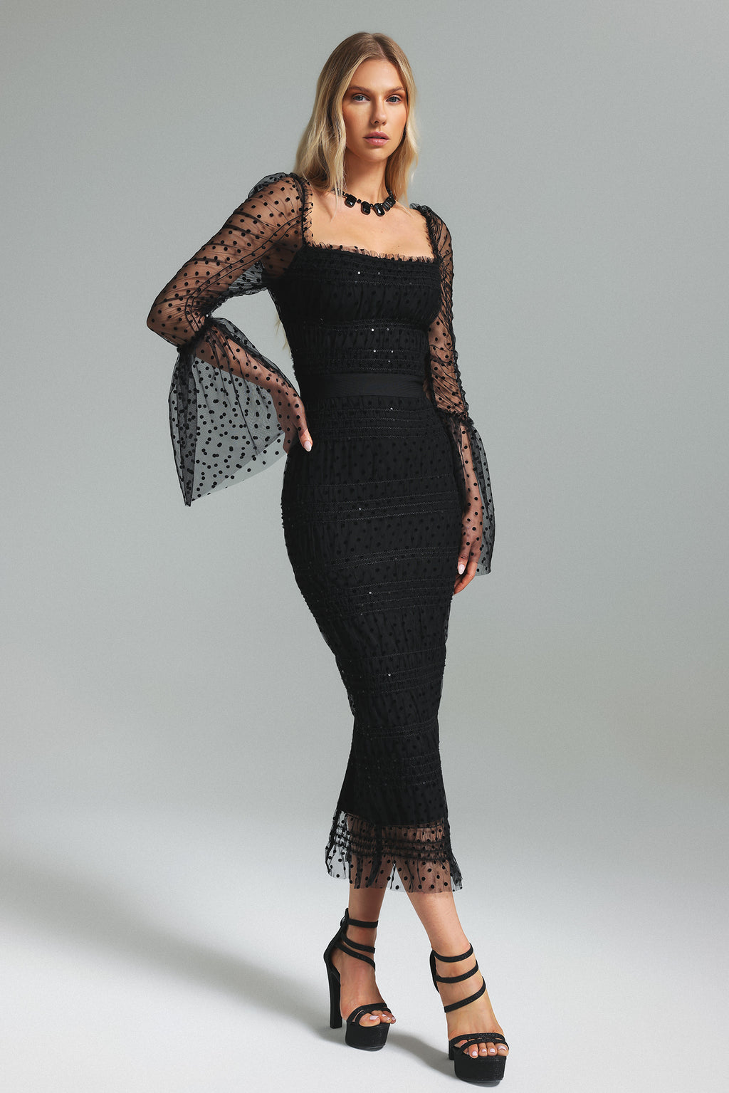Crana Mesh Midi Dress	