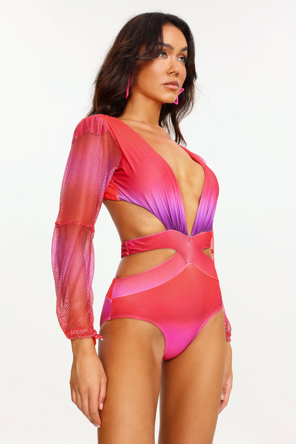 Emma Gradient Cut Out Swimsuit	