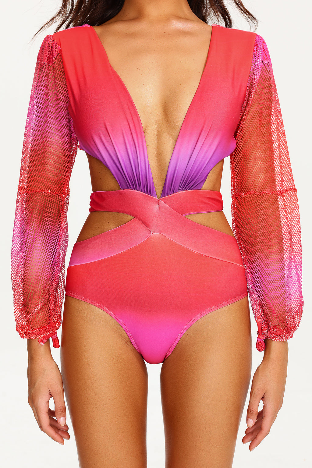 Emma Gradient Cut Out Swimsuit	