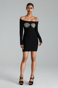 Maba Glitter Bandage Mini Dress	