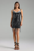 Denali Embellished Tassel Mini Dress	