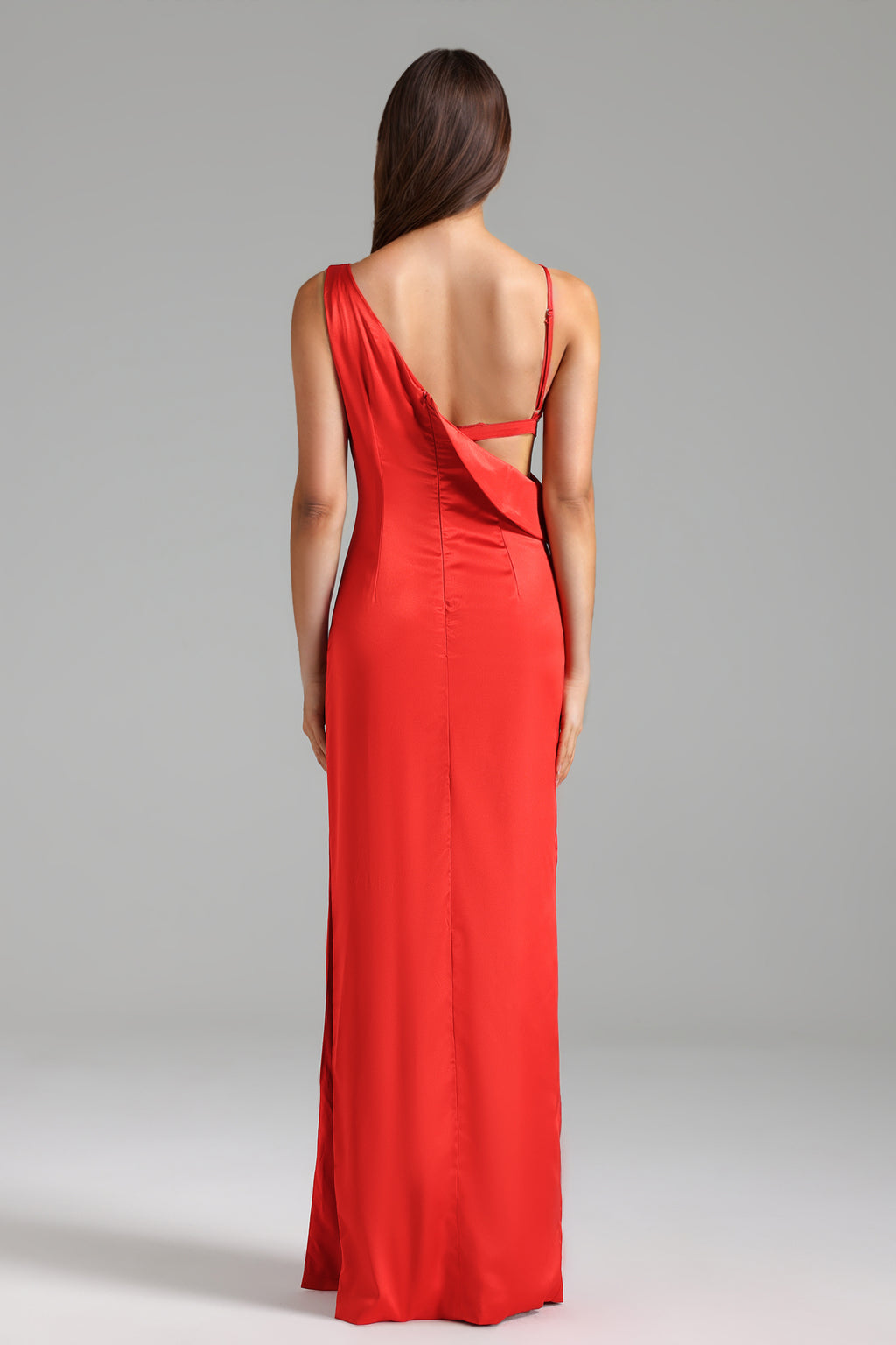 Hailey Deep-V Backless High Slit Maxi Dress	