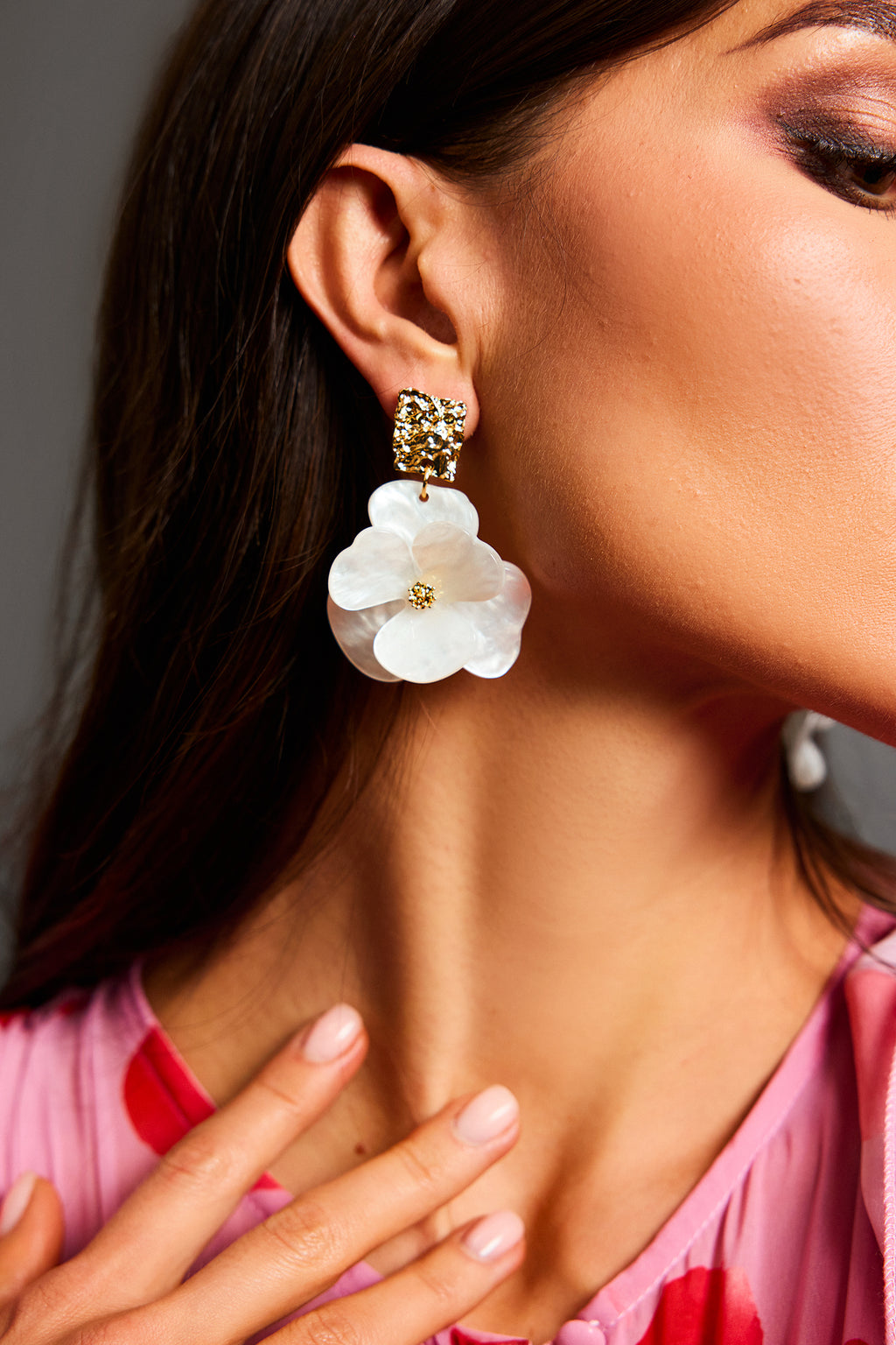 Fennel Geometry Flowers Earrings	