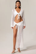 KIavia Hollow Out High Slit Two-Piece Set	
