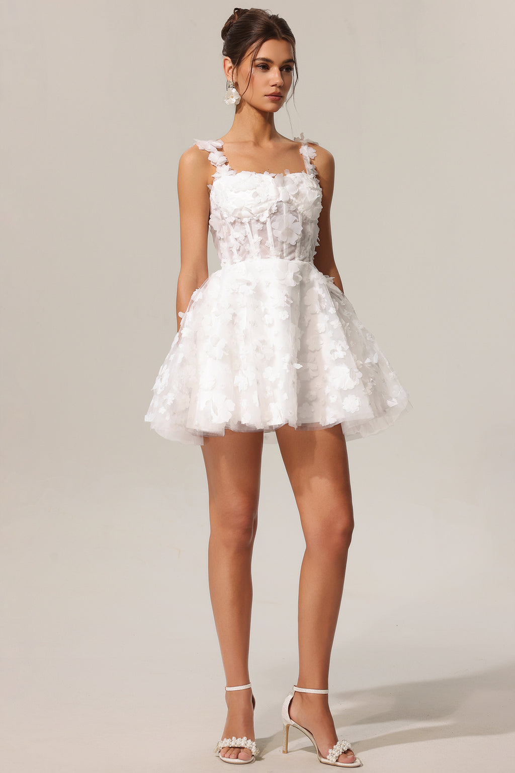 Lali Sleeveless Flowers Mini Dress	