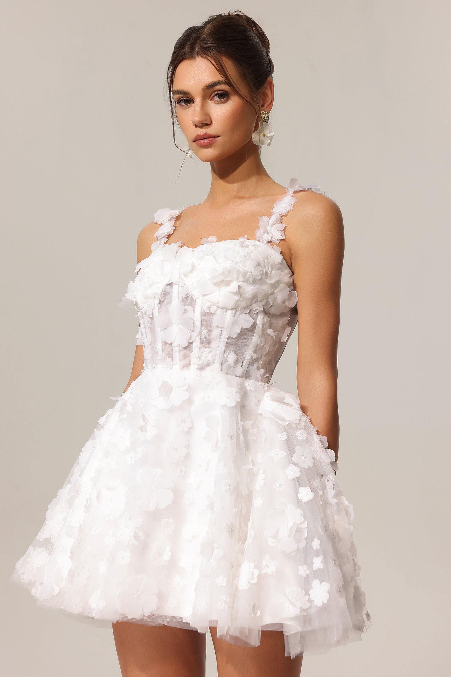 Lali Sleeveless Flowers Mini Dress	