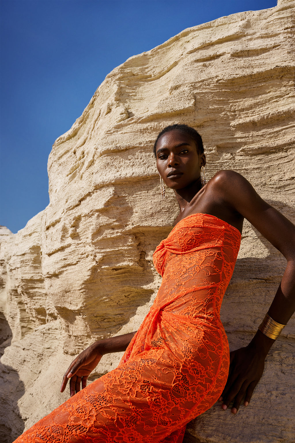 Selien Sleeveless Lace Maxi Dress	