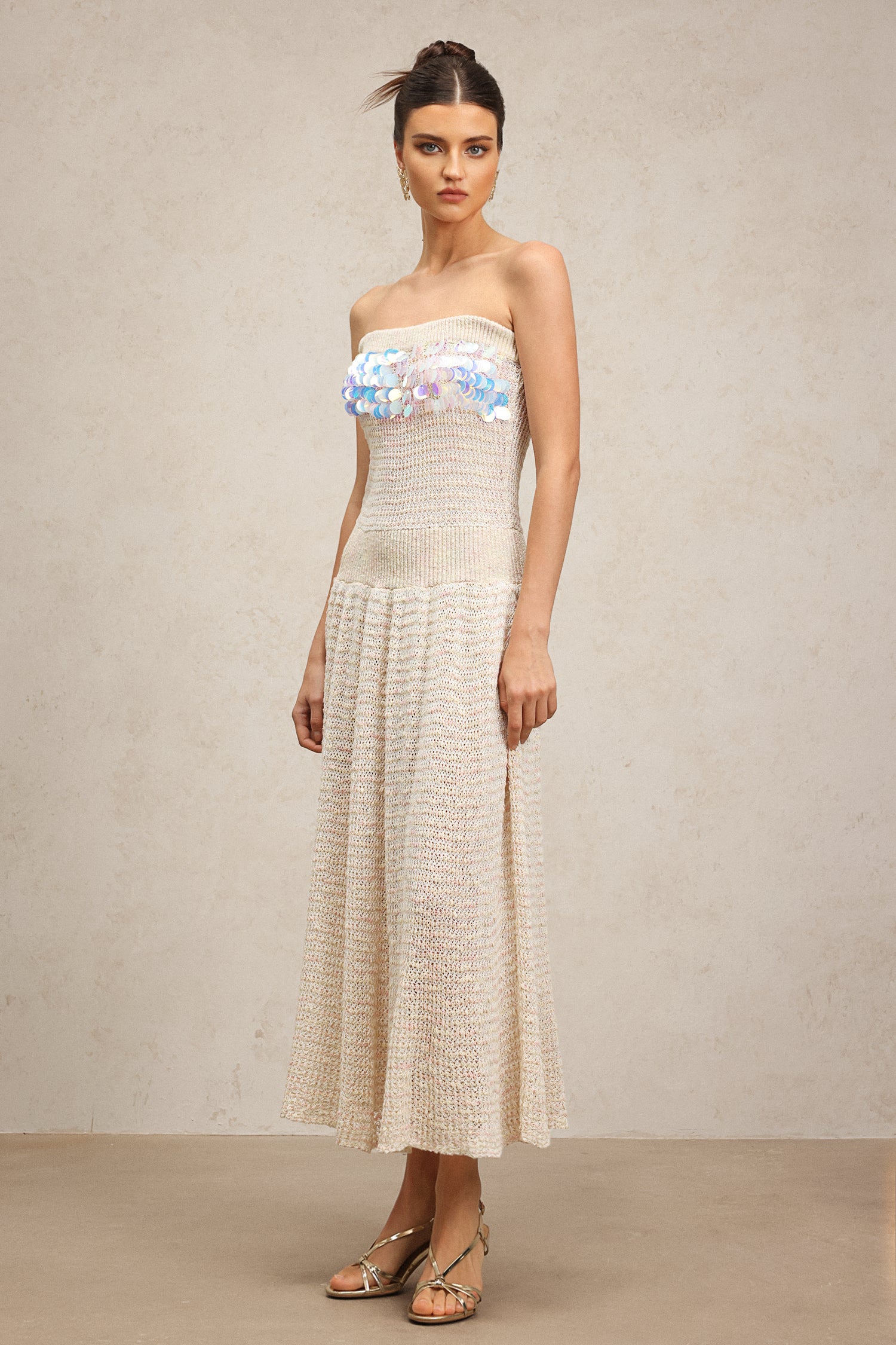 Ikala Sleeveless Sequin Maxi Dress	