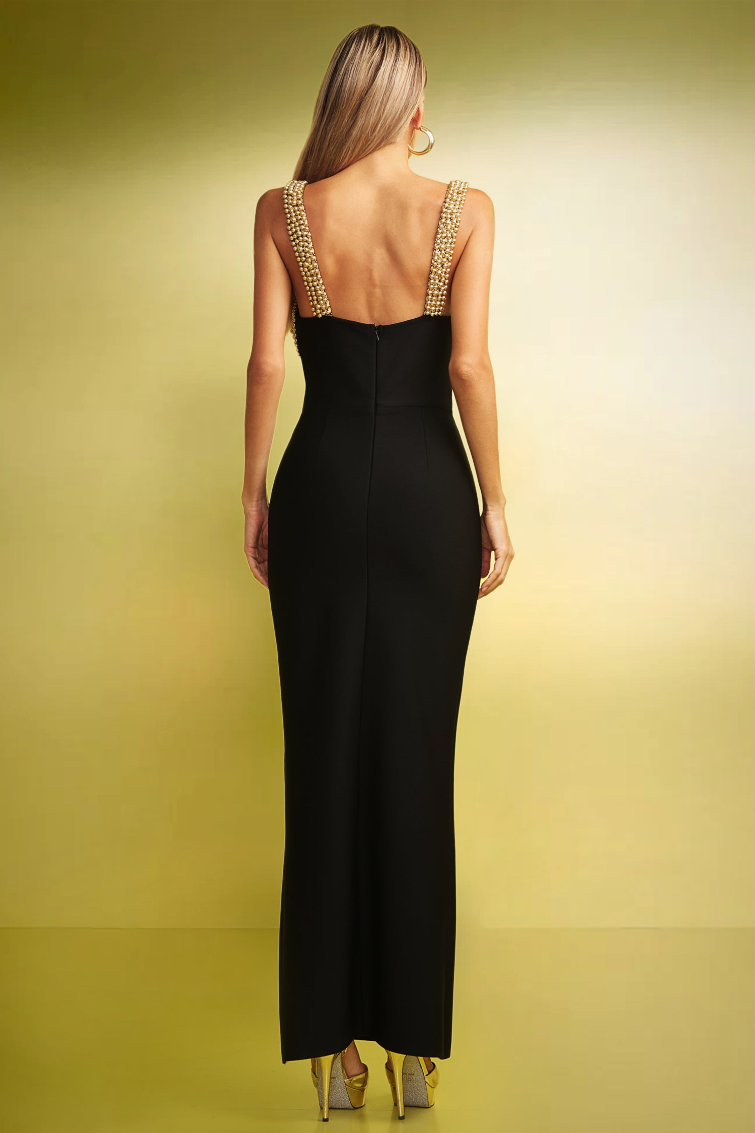 Katty High Slit Sleeveless Bandage Maxi Dress	