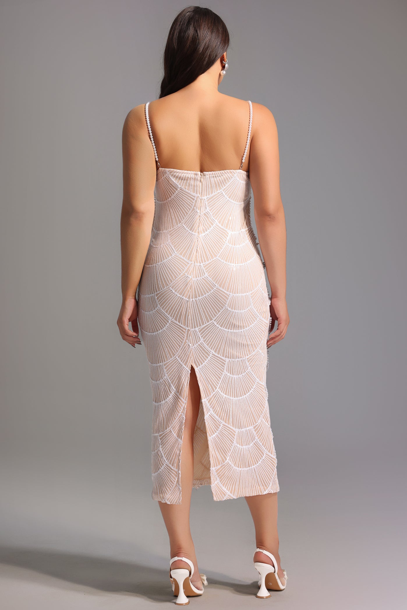 Teresa Pearl Sequin Midi Dress	