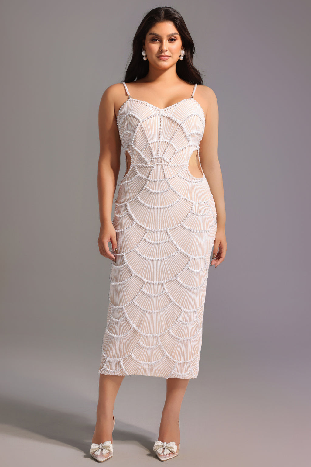 Teresa Pearl Sequin Midi Dress	