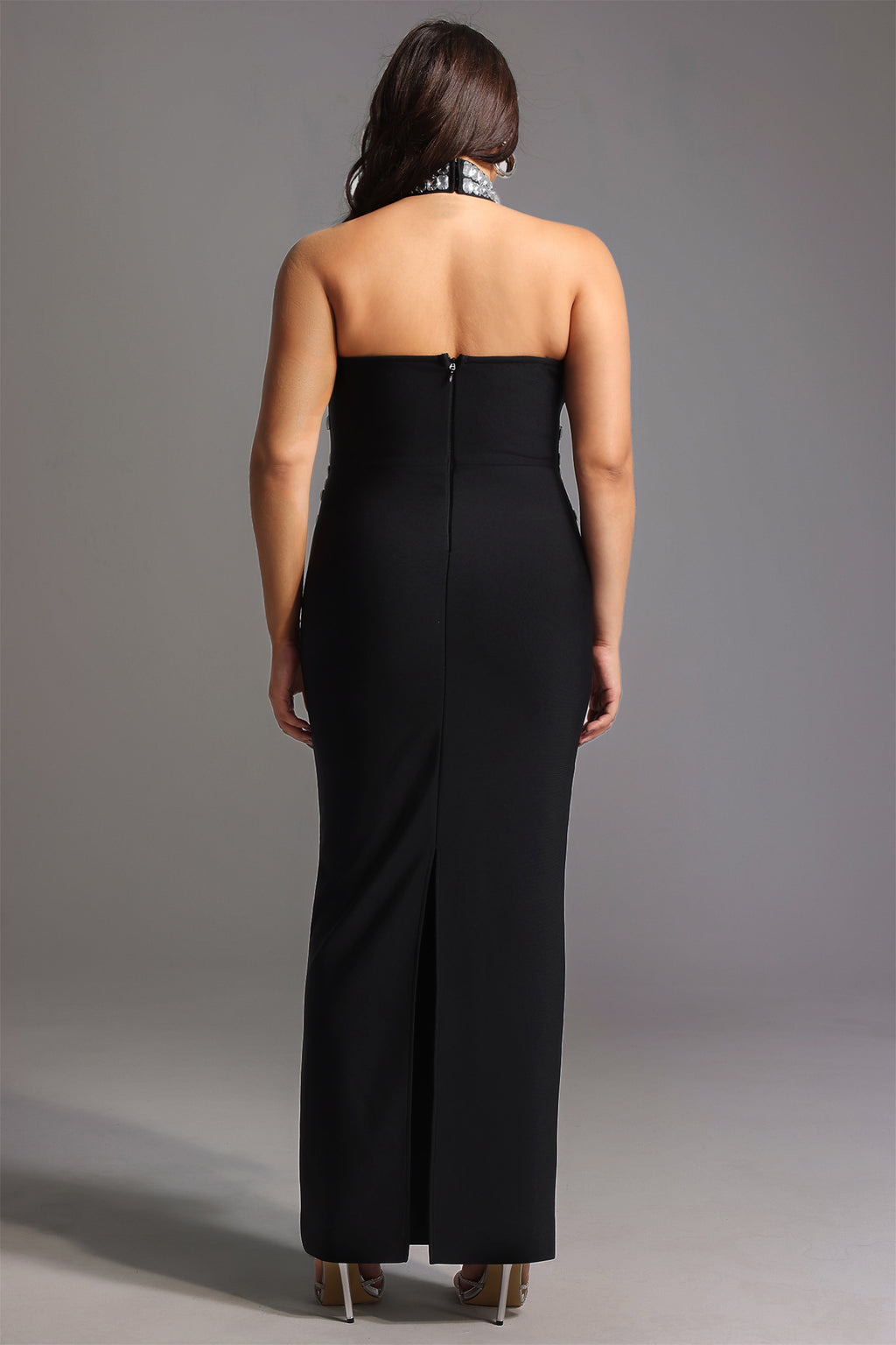 Wanda Sleeveless Diamond Bandage Maxi Dress	