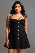 Traci Halter Strapless Sleeveless Mini Dress	