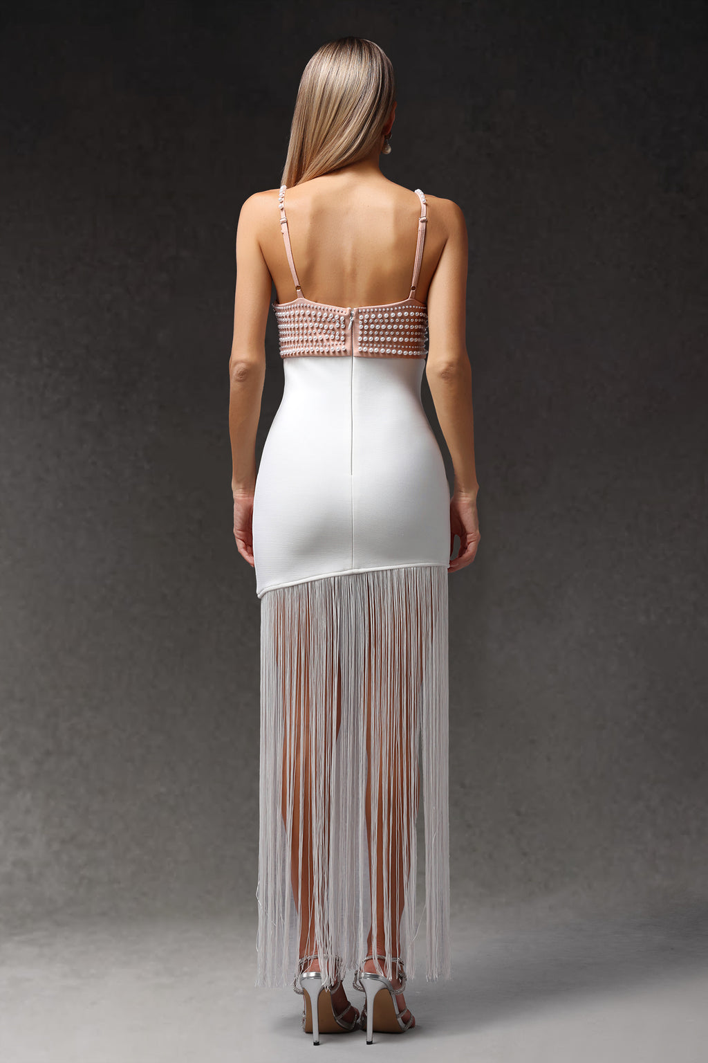Zamiel Sleevess V-Neck Maxi Tassels Bandage Maxi Dress	