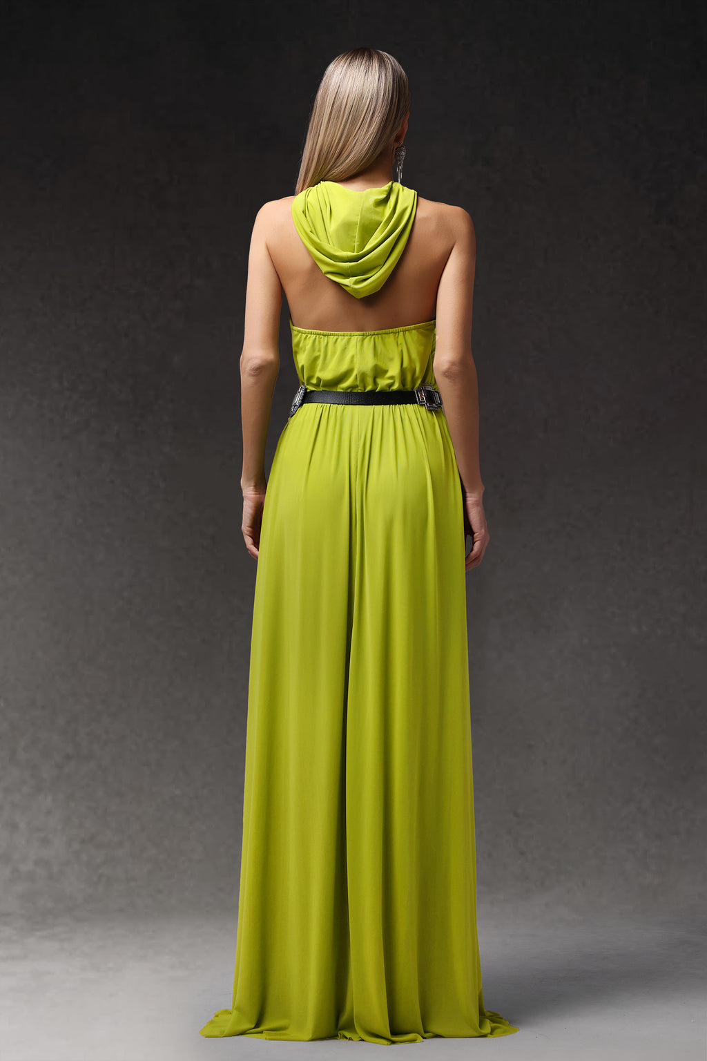 Naleza Sleeveless Flowers Slit Maxi Dress	