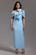 Uara Off-The-Shoulder Bow Bandage Maxi Dress	