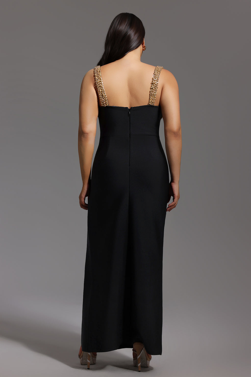 Katty High Slit Sleeveless Bandage Maxi Dress	