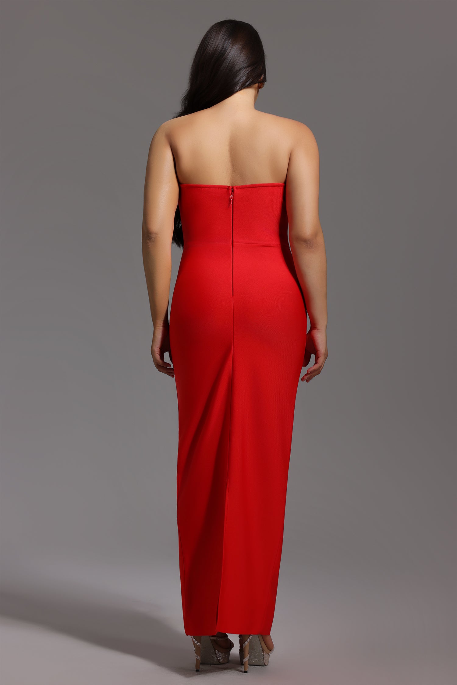 Dotte Maxi Bandage Dress - Red	
