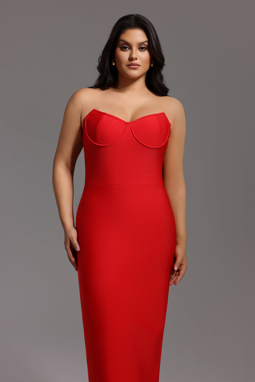 Dotte Maxi Bandage Dress - Red	