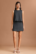 Kailani Sleeveless Folds Suit Top And Skirt Two-Piece Set	
