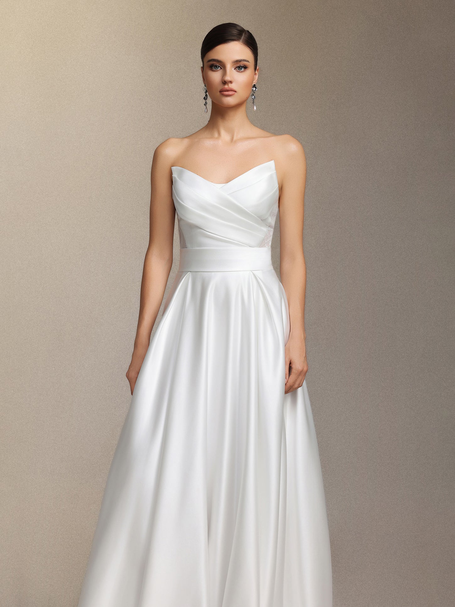 Faran Strapless maxi wedding dress	
