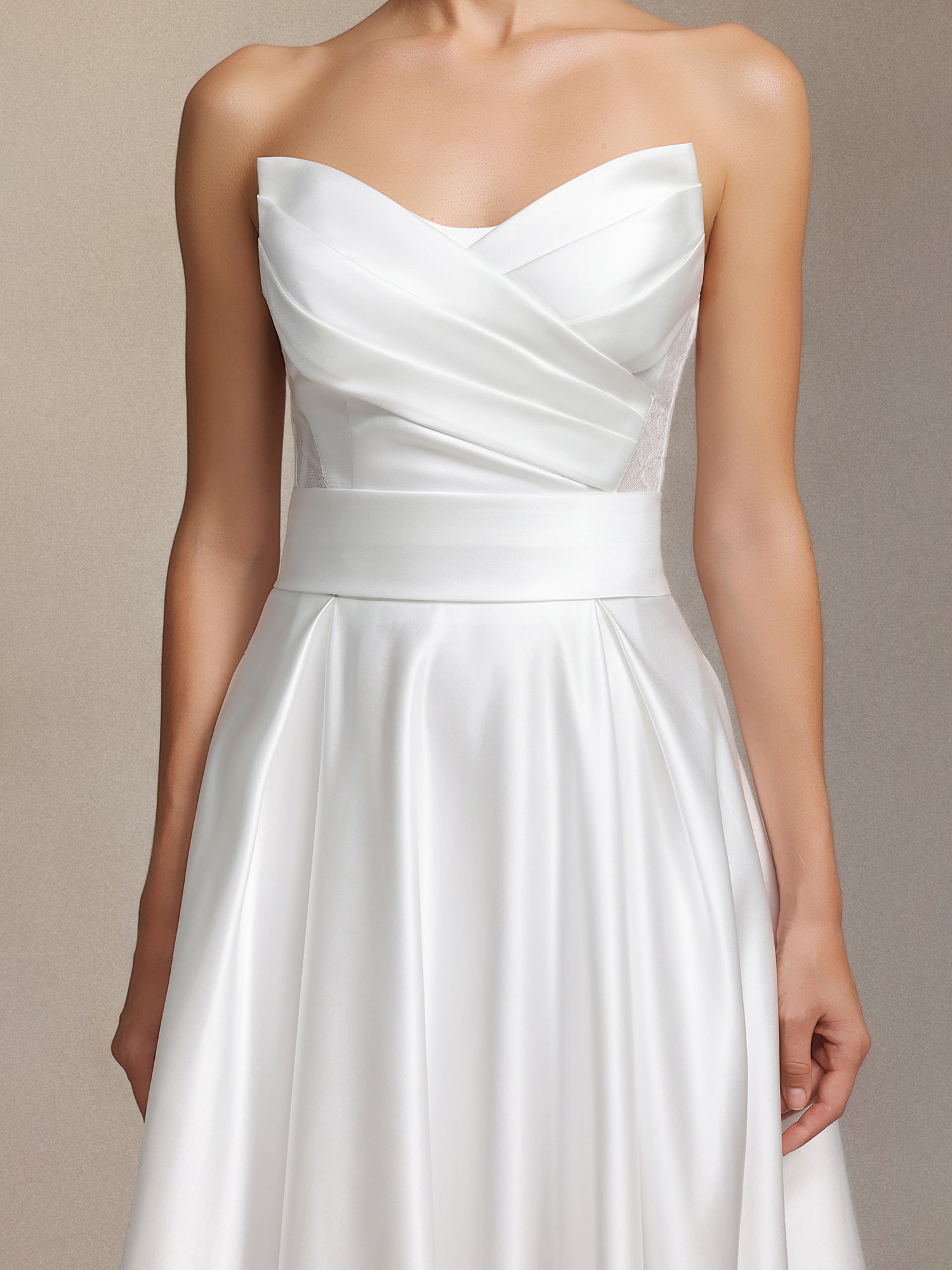 Faran Strapless maxi wedding dress	