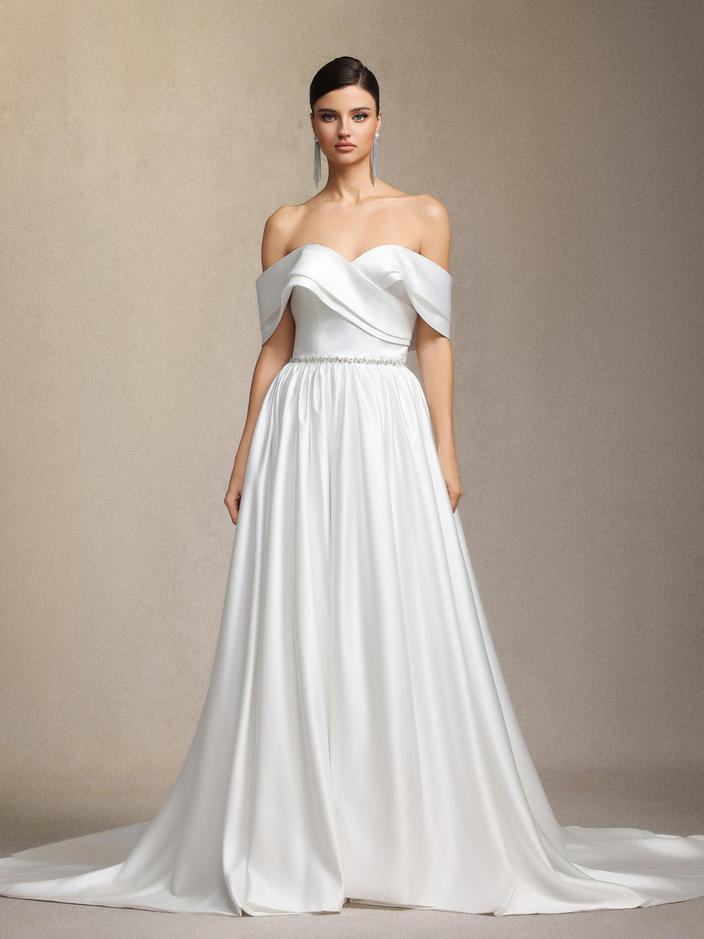 Sefa One-shoulder maxi style wedding dress	