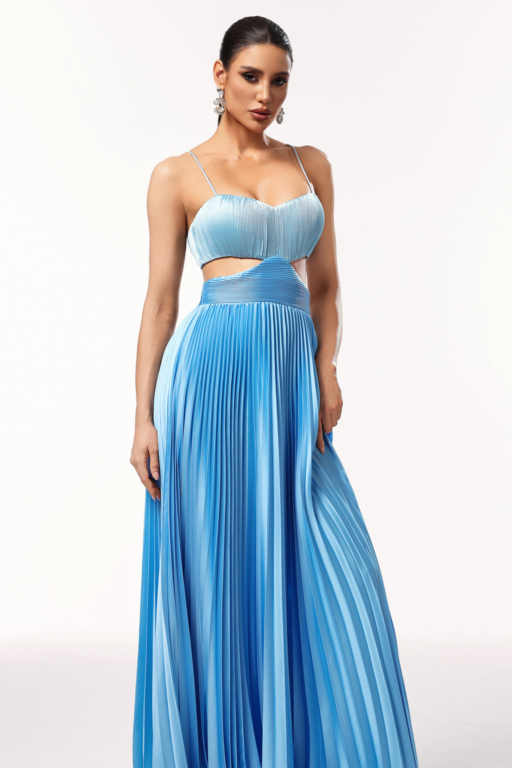 Moua Sleeveless Wrinkle Maxi Dress	