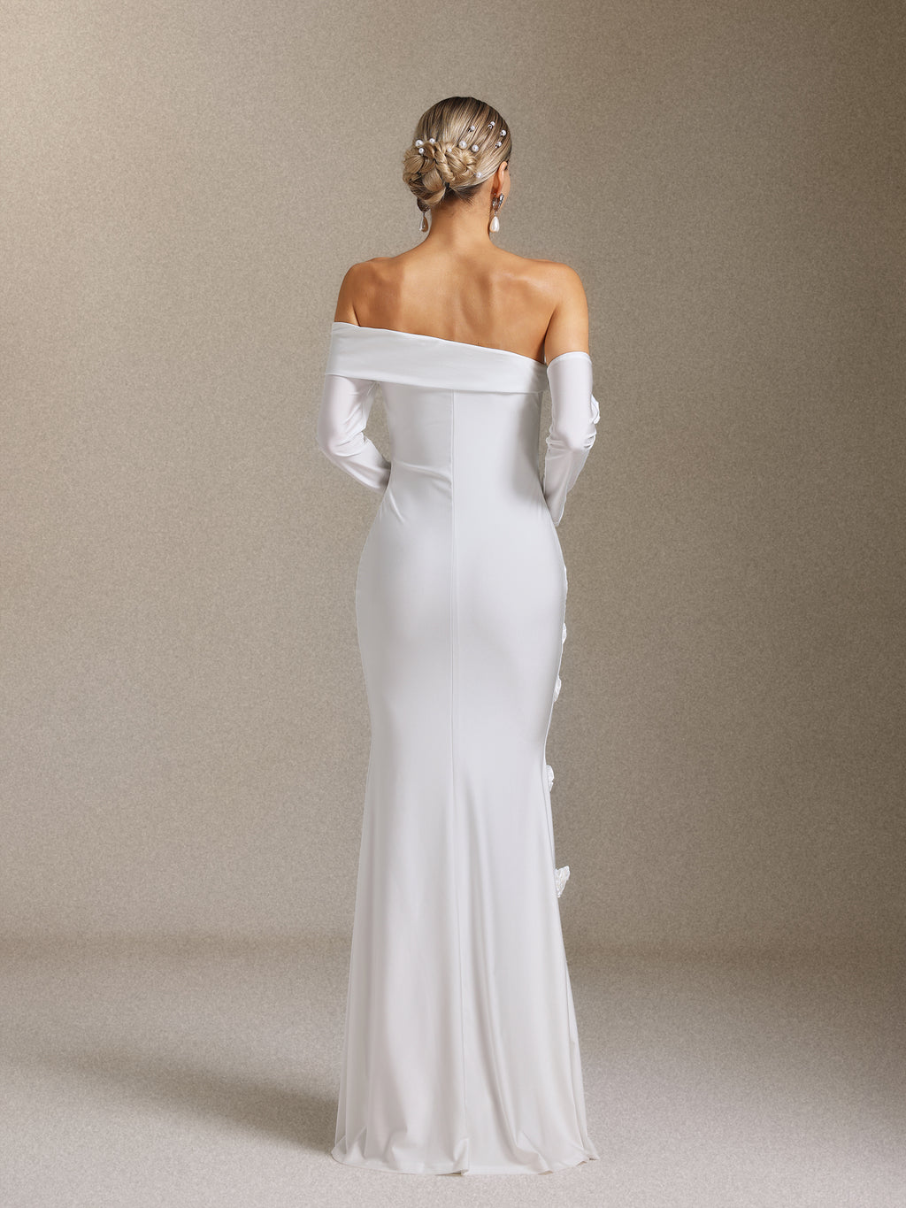 Nerlii Flower Off Shoulder Maxi Dress	
