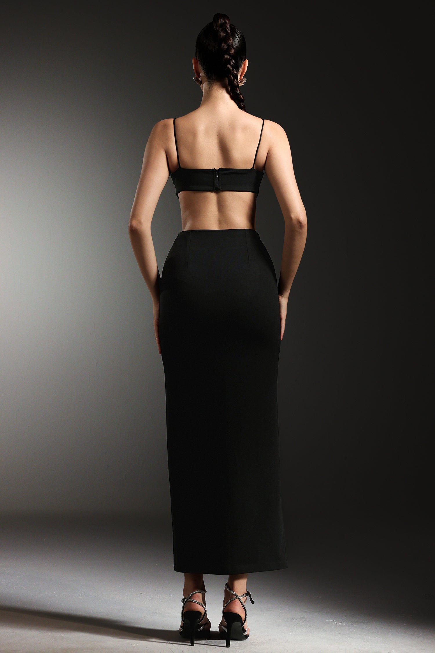 Shaylah Sleeveless Flower Slit Bandage Maxi Two Piece Set	