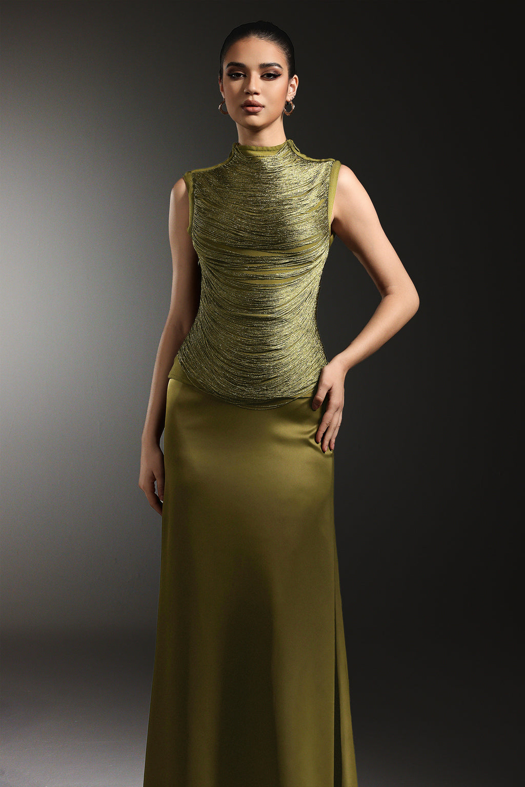 Siayh Sleeveless Tassels Bandage Maxi Two Piece Set	