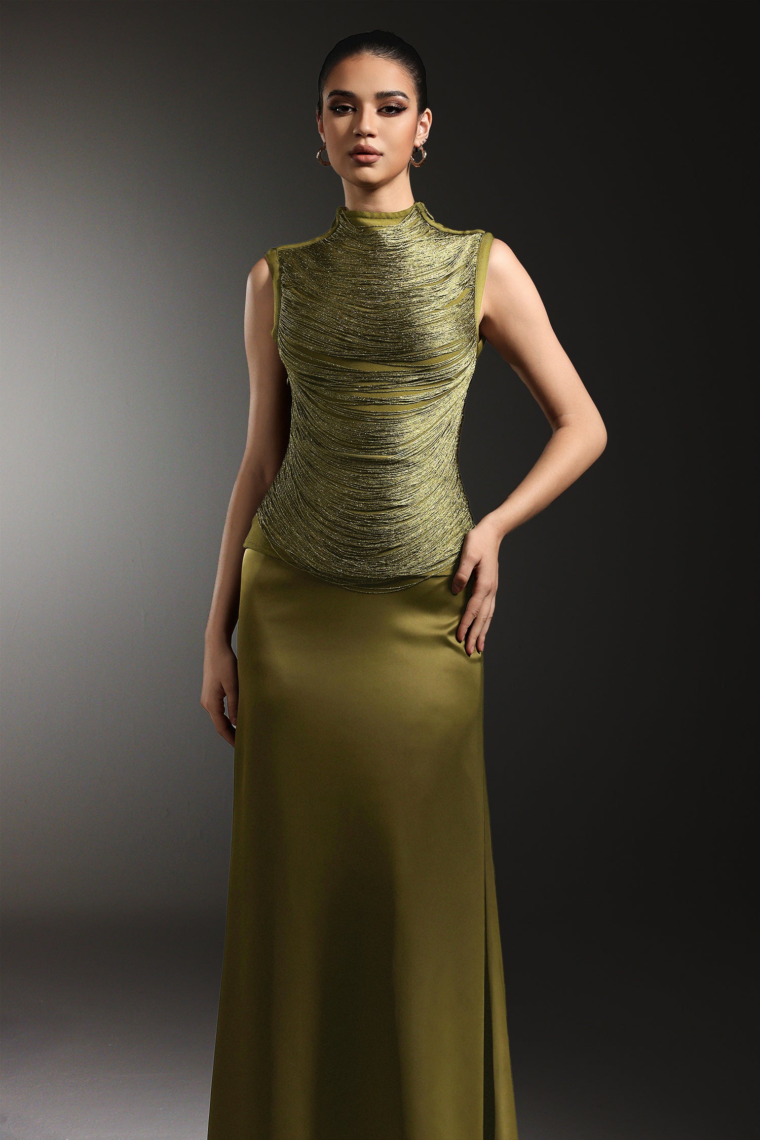 Siayh Sleeveless Tassels Bandage Maxi Two Piece Set	