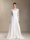 Mavis Lace Backless Trailing maxi wedding dress	