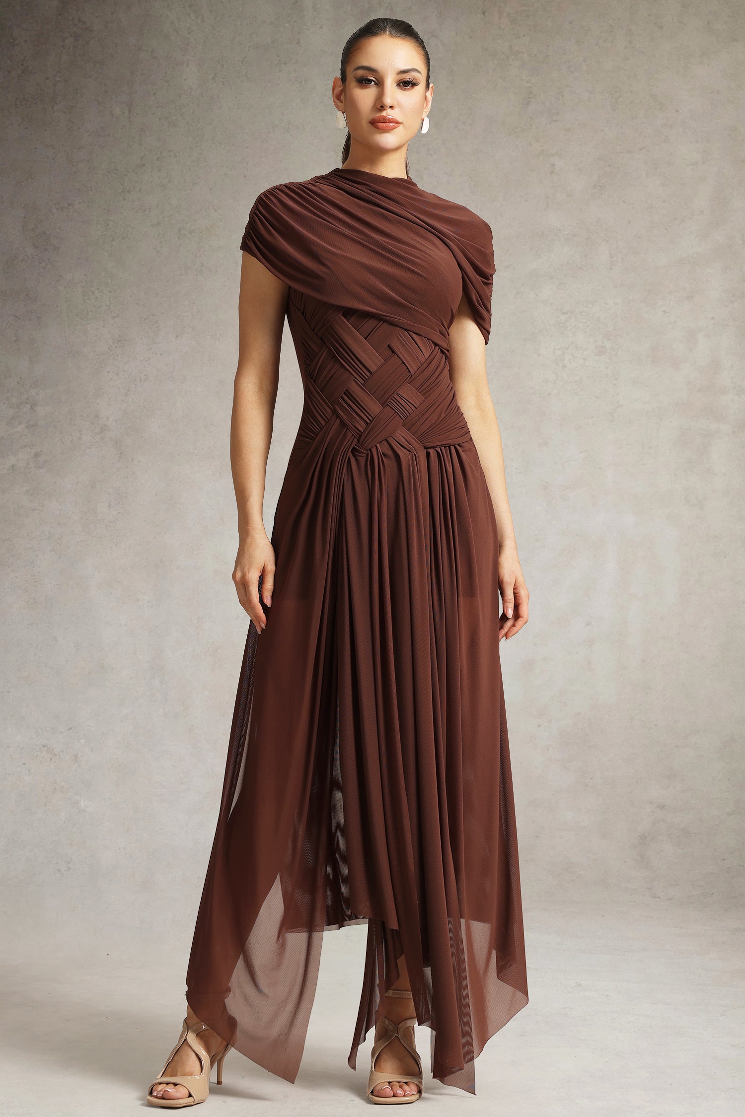 Hayden Braided Tulle Maxi Dress	