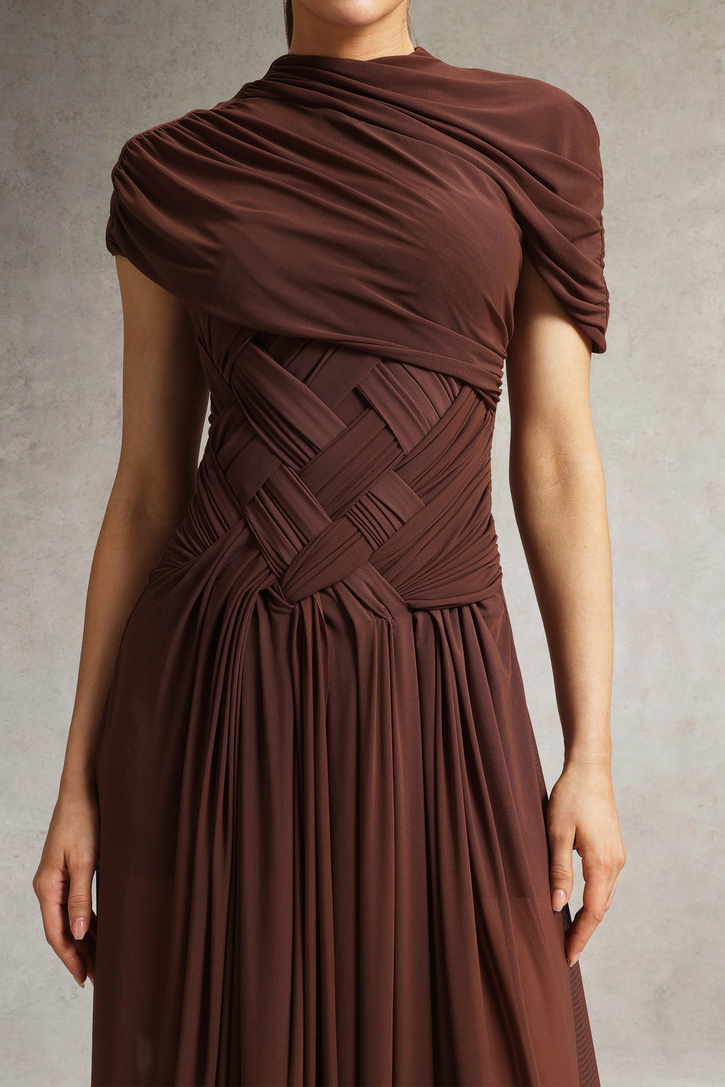 Hayden Braided Tulle Maxi Dress	