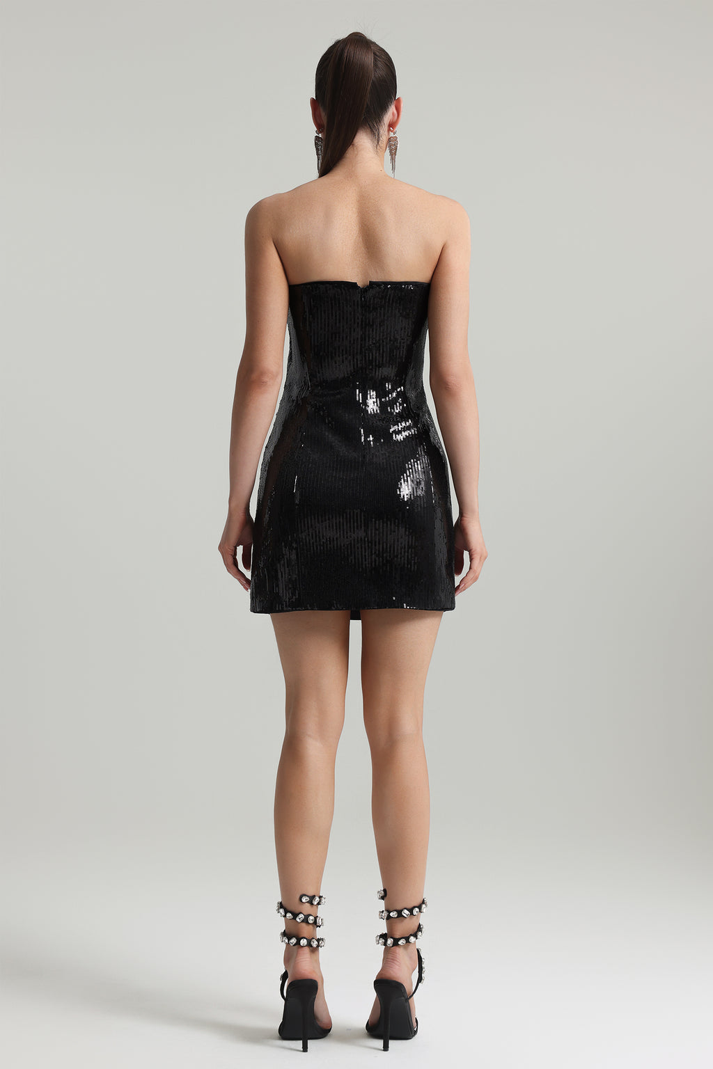 Vakana Strapless Sequin Mini Dress	