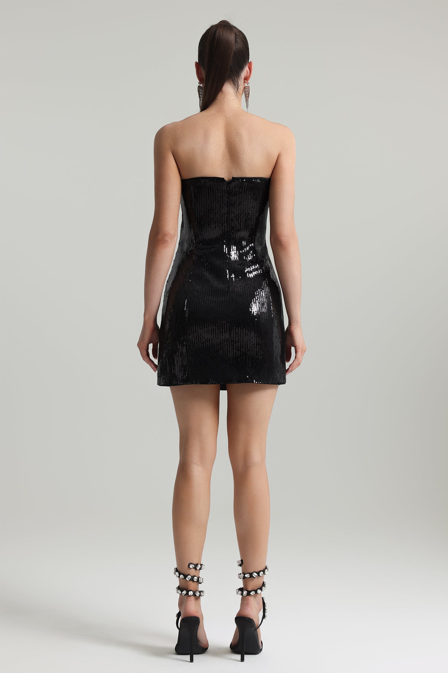 Vakana Strapless Sequin Mini Dress	