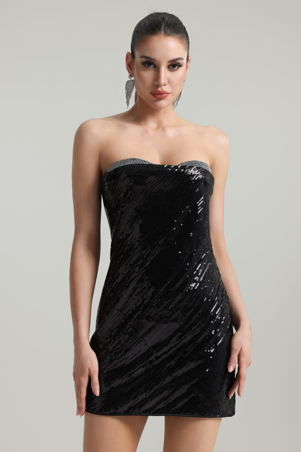 Vakana Strapless Sequin Mini Dress	