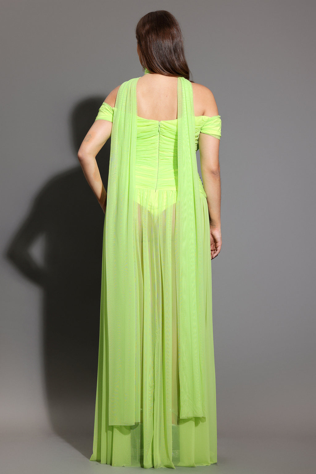 Peoph Off-The-Shoulder Hollowed Out Maxi Dress	
