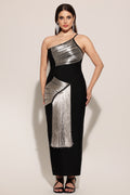 Roanna One Shoulder Sleeveless Tassels Bandage Maxi Dress	