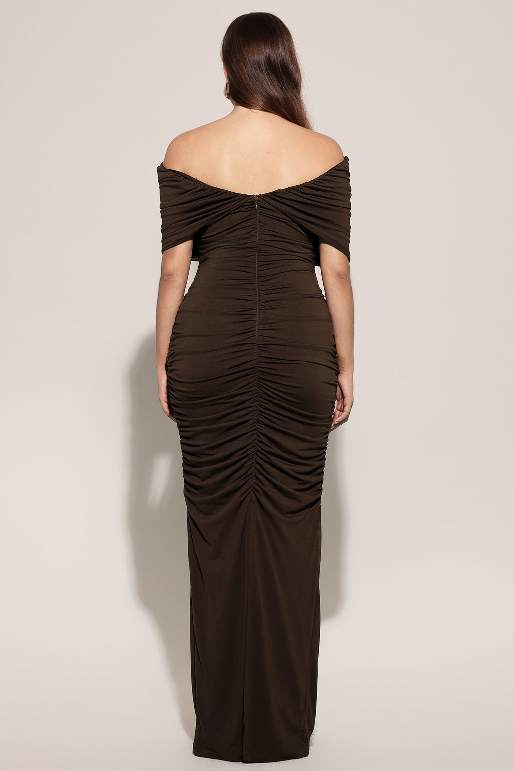 Kanre Off The Shoulder Hollow Out Fold Maxi Dress	